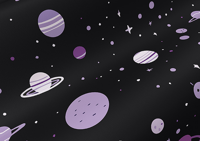 Space Explorer, Galactic Grape - Roller Blind - Image 4